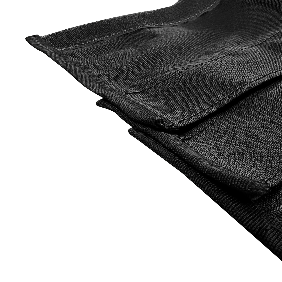 Bushwakka 360 Pro Awning black fill-in panel fabric detail close-up.