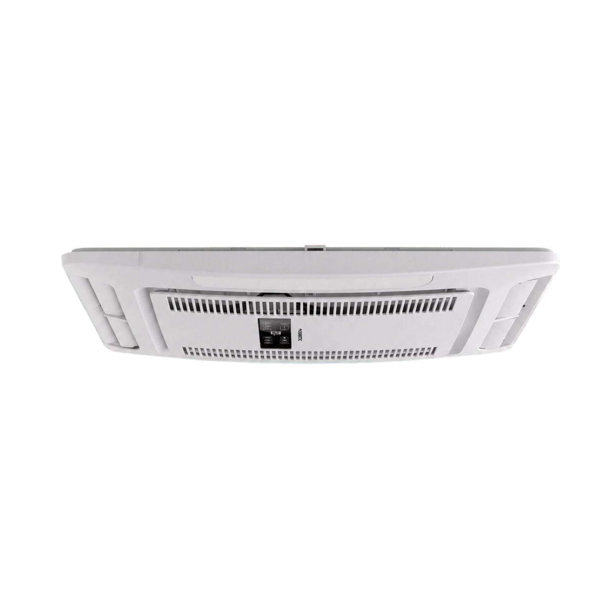 Dometic FreshJet Electronic ADB ceiling unit underside view with vents and blue airflow arrows.