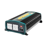 Enerdrive 2000W 12V ePOWER inverter in a front right view with twin AC sockets and a digital display.
