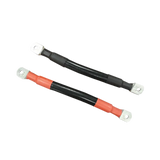 Enerdrive 300Ah parallel battery cable kit with positive and negative leads and ring terminals terminated on them.