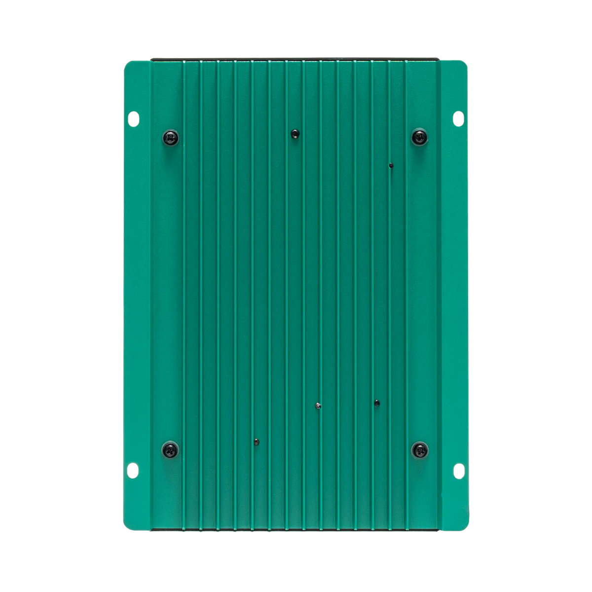 Enerdrive 30A 12/24V MPPT solar controller rear view with a green finned heat sink and mounting slots.