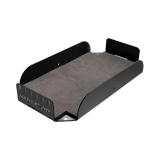 Hardkorr 100Ah lithium battery tray angled view showing the foam base, side walls and front retaining panel.