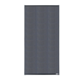 Hardkorr 170W 12V fixed glass solar panel front view with rows of solar cells inside a black frame.