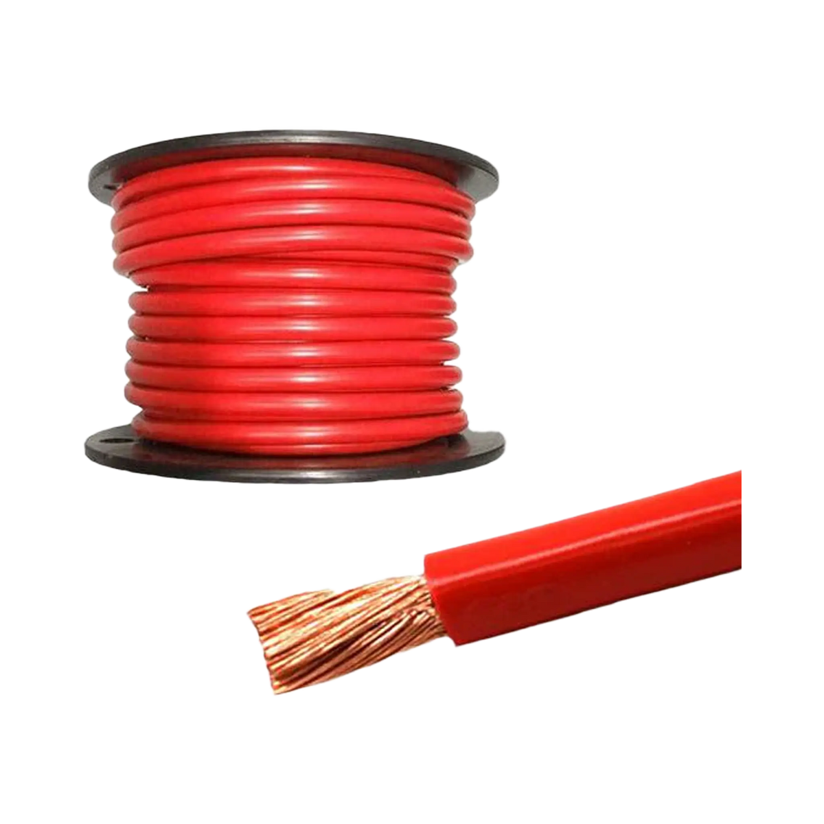KEY 0 B&S (50mm2) Red Battery Cable - 246A - Sold per 50cm
