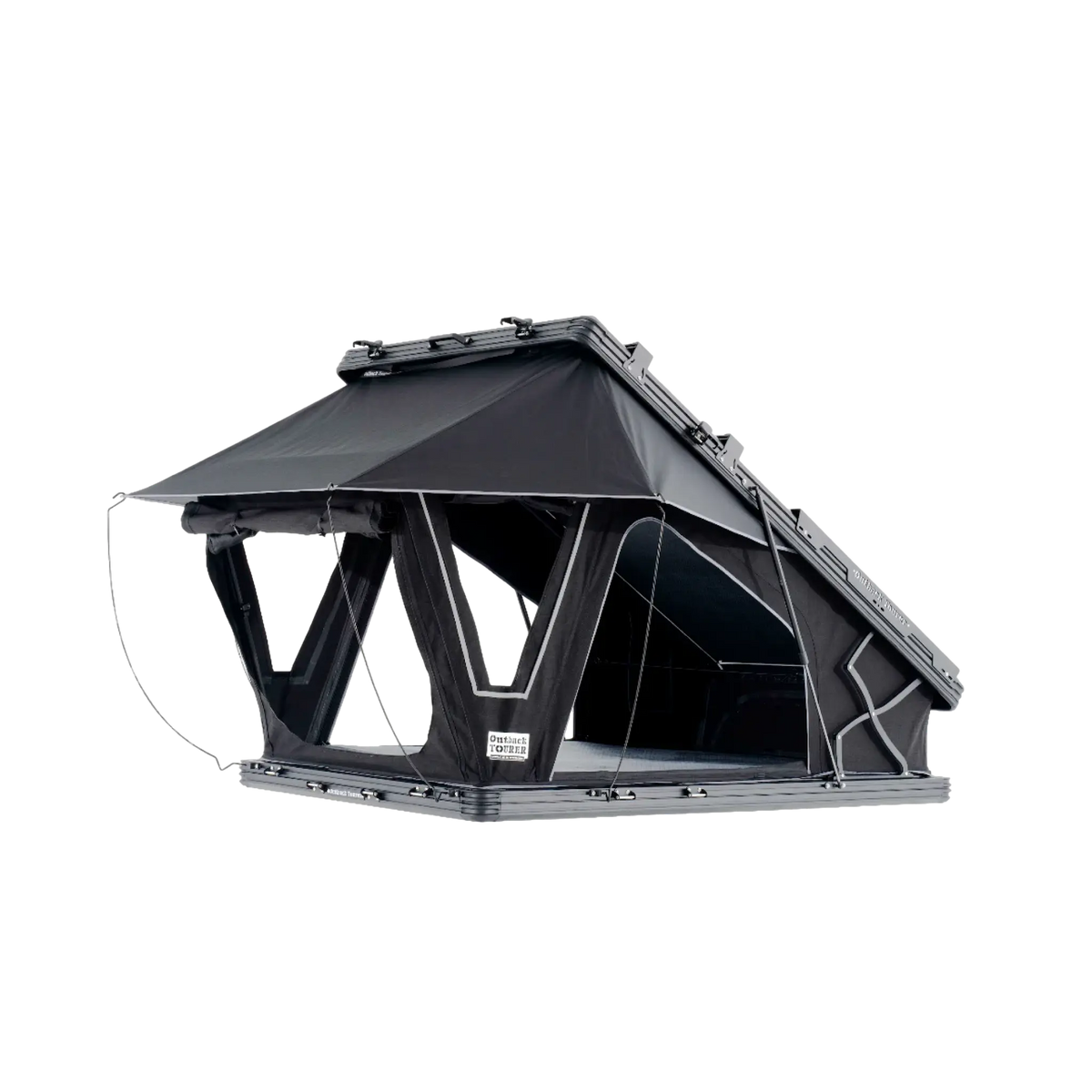 Outback Tourer 1.4 X Plus Rooftop Tent rear right studio view with rainfly extended.