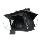 Outback Tourer 1.4 X Rooftop Tent rear right studio view with rainfly extended.