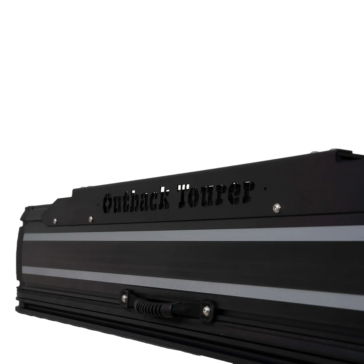 Outback Tourer 1.5 Pro Rooftop Tent side bracket detail on the closed shell.