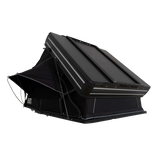 Outback Tourer 1.5 Pro Rooftop Tent open back left studio view with side rainfly.