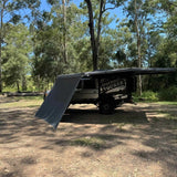 Outback Tourer 2.1 Metre Wall outside view fitted beneath a 270 Degree awning.