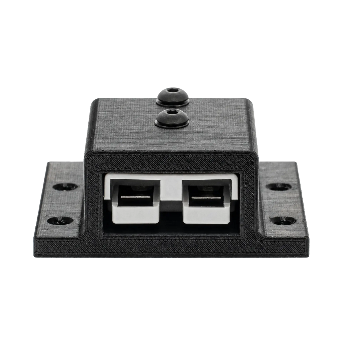 Roam Gear 12V single Anderson surface mount front view with the grey 50A plug uncovered.