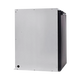 Bushman 130L aluminium fridge box left side view with a plain panel and circular cable opening.
