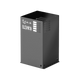 Bushman 130L Black Edition Fridge Box back-left angle view with side vent.