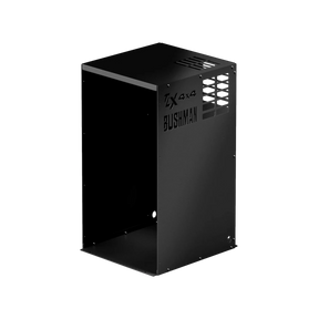 Bushman 130L Black Edition Fridge Box open front view with empty interior.