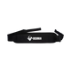 Black padded shoulder strap for the Bushman Roadie 15L portable fridge freezer, with white branding.