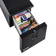 Bushman DF30-HD drawer fridge freezer front-left view with drawer open and food inside.