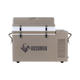Bushman SC35-52 portable fridge freezer side view with raised extension lid.