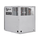 Bushman 65L aluminium fridge box rear corner view with logo cutouts, vented panels and cable holes.