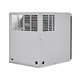 Bushman 65L aluminium fridge box rear angled view with vented back and side panels and cable openings.