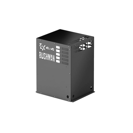 Bushman 65L Black Edition Fridge Box back-left angle view with side vent.