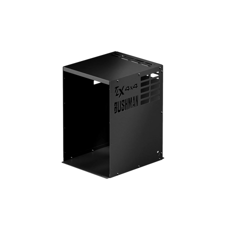 Bushman 65L Black Edition Fridge Box open front view with empty interior.