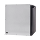 Bushman 85L aluminium fridge box left side view with a plain panel and circular cable opening.