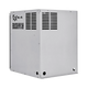 Bushman 85L aluminium fridge box rear corner view with vented panels and cutout logos on the side.