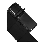 Bushwakka 180 Degree Pro Awning top view on vehicle with awning completely open.