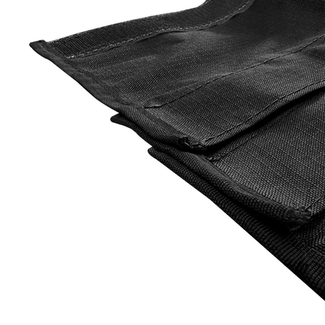 Bushwakka 360 Pro Awning black fill-in panel fabric detail close-up.