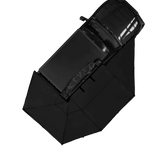 Bushwakka Driver Side Darkness 270 Pro Awning top view on vehicle with awning extended.