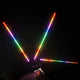 Bushwakka Driver Side XL Squared Pro 270 Awning night view with RGB light strips extended.