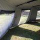 Bushwakka Extreme 180 awning wall kit interior view along open mesh windows.