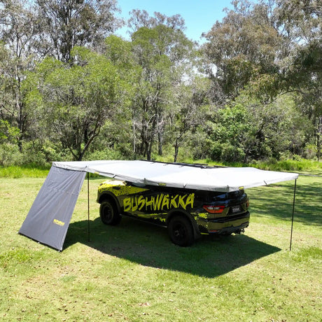 Bushwakka Extreme 2500 mm straight wall overhead right view beside the vehicle.