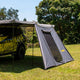 Bushwakka Extreme 270 awning single door wall front side view with the mesh door closed.