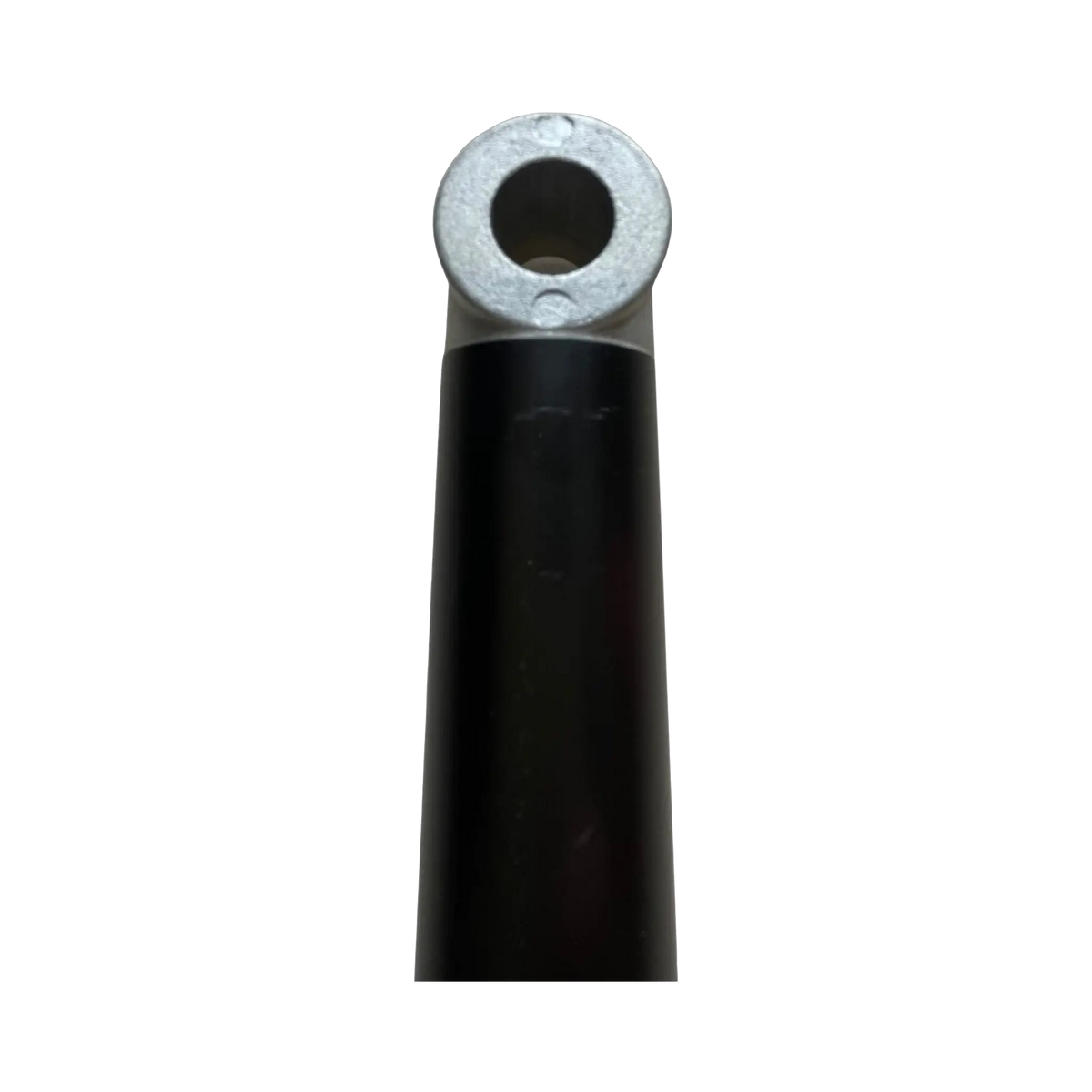 Bushwakka Extreme awning leg end view showing the round mounting hole in the silver fitting.