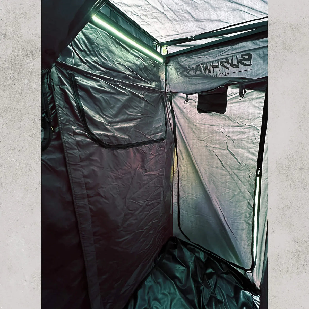 Bushwakka Extreme Shower Ensuite Double interior view of the adjoining cubicles.