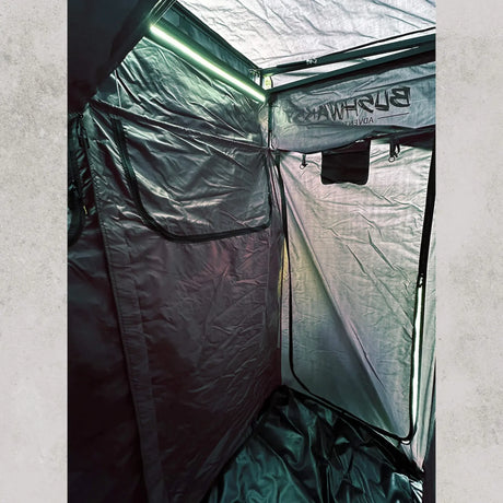 Bushwakka Extreme Shower Ensuite Double interior view of the adjoining cubicles.