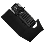 Bushwakka Passenger Side XL Squared Pro D-Zip Awning top view on vehicle roof rack platform.