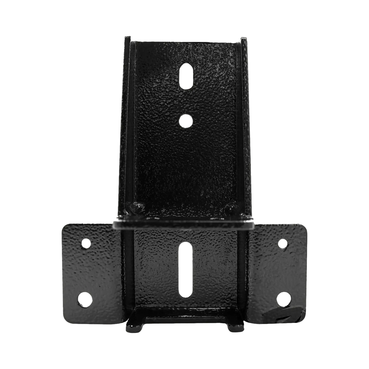 Bushwakka rooftop tent short lip bracket rear view with slotted base plate.