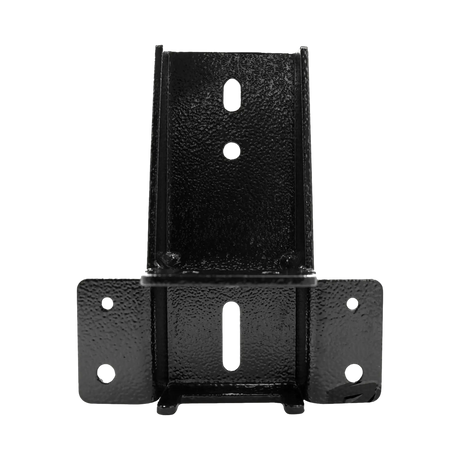 Bushwakka rooftop tent short lip bracket rear view with slotted base plate.