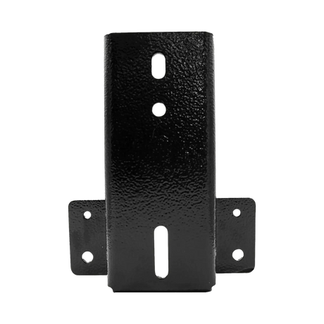 Bushwakka rooftop tent short lip bracket front view with vertical mounting slots.