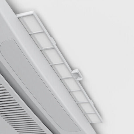 Dometic FreshJet Electronic ADB close up of the side pull out filter and ceiling panel.