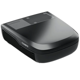 Dometic FreshJet 7 Series Lite black rooftop air conditioner angled top view with side vents.