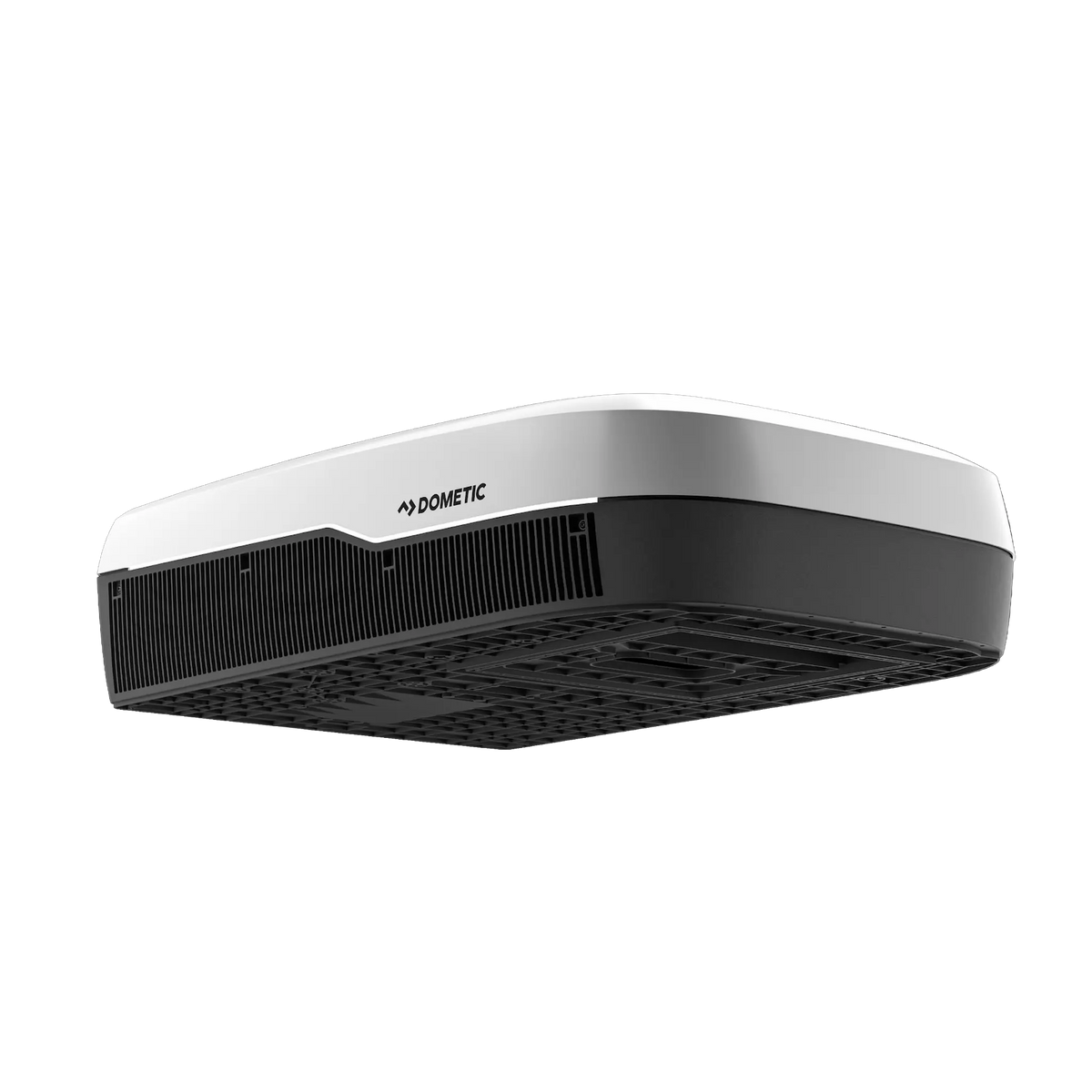 Dometic FreshJet 7 Series Plus white rooftop air conditioner underside view showing the base.