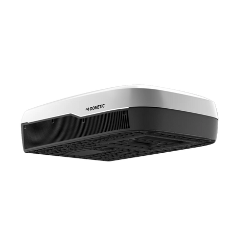 Dometic FreshJet 7 Series Plus white rooftop air conditioner underside view showing the base.