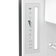 Dometic NRX 130 upright fridge close up of the interior control panel and light.