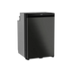 Dometic NRX 130 upright fridge closed front view with dark grey door and grey side panel.