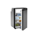 Dometic NRX 130 upright fridge open front view with stocked shelves and door.