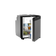Dometic NRX 60 upright fridge open front view with food on the shelves and the grey door open.