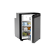 Dometic NRX 80 upright fridge open front view with stocked shelves and grey door.