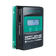 Enerdrive 10A 12/24V MPPT solar controller front left view with an illuminated display and green mounting plate.